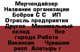 Мерчендайзер › Название организации ­ Бобров С.С., ИП › Отрасль предприятия ­ Другое › Минимальный оклад ­ 17 000 - Все города Работа » Вакансии   . Чувашия респ.,Алатырь г.